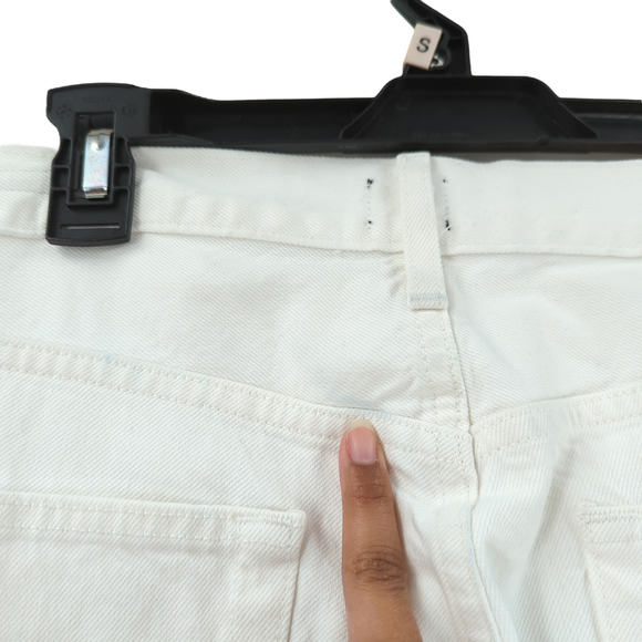 Edwin Women 28 Kali Ankle Jeans Eggshell White Vintage Straight Button Fly NEW - Picture 10 of 12